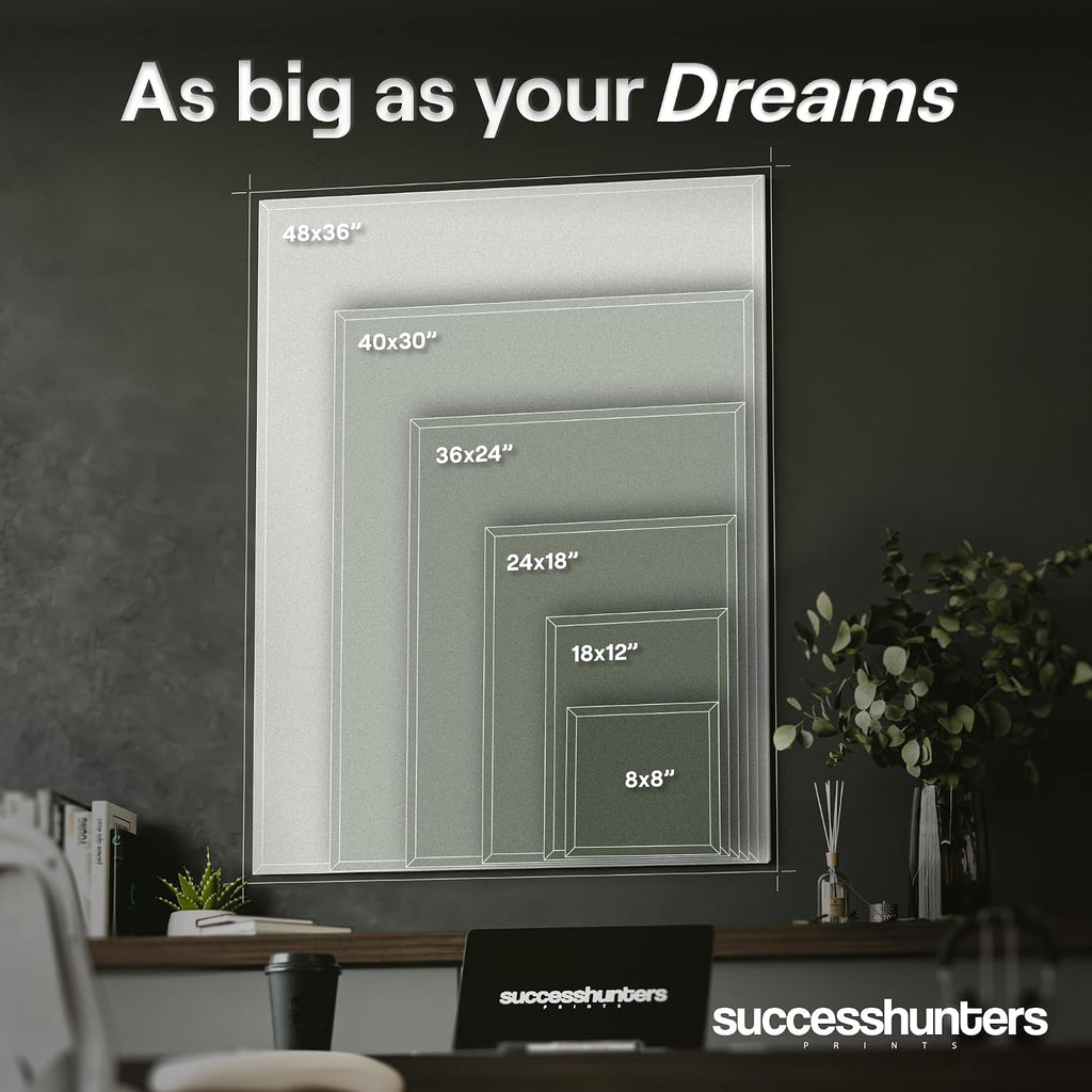 Motivational Wall Decor - Can Do Hard Things - Hanging Art for Office and Bedroom, Inspirational Wall Decor, Mounted Motivating Art Work, Office Pictures Canva, Successs Quotes Poster (48'L x 36'W)