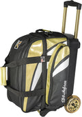 KR Strikeforce Cruiser Lux Double Bowling Ball Roller Bag with Upper Shoe Compartment and Side Accessory Pouch