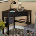 Corner Writing Desk with Pullout Drawer and Shelf, Multiple Finishes, Wooden Corner Desk Constructed of Wood and MDF, 1 Drawer for Storage, Comfortably Fitting in Any Home, Studio