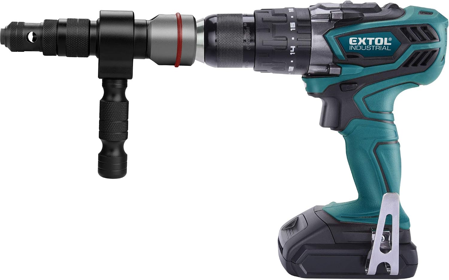 Heavy Duty Fortum Electric Blind Pop Riveter Rivet Gun Drill Attachment Kit with Torque Handle 2.4mm - 6.4 mm