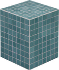 JONATHAN Y END2000A Callista 18' Modern Bohemian Ceramic Tiled Rectangle End Table, Side Table, Accent Table for Living Room, Bedroom, Teal Blue/White