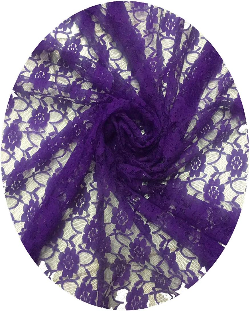 MDS® Pack of 200 Lace Chair Sashes for Weddings, Decorative Floral Lace Chair Bows Bands for Banquet, Reception, Anniversary, Bridal Shower, Birthday, Party, Ceremony & Event Décor - Cadbury Purple