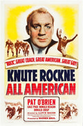 Knute Rockne All American 1940 - Vintage Sports Classic Movie Poster-24 x 36 Inches - (Framed)