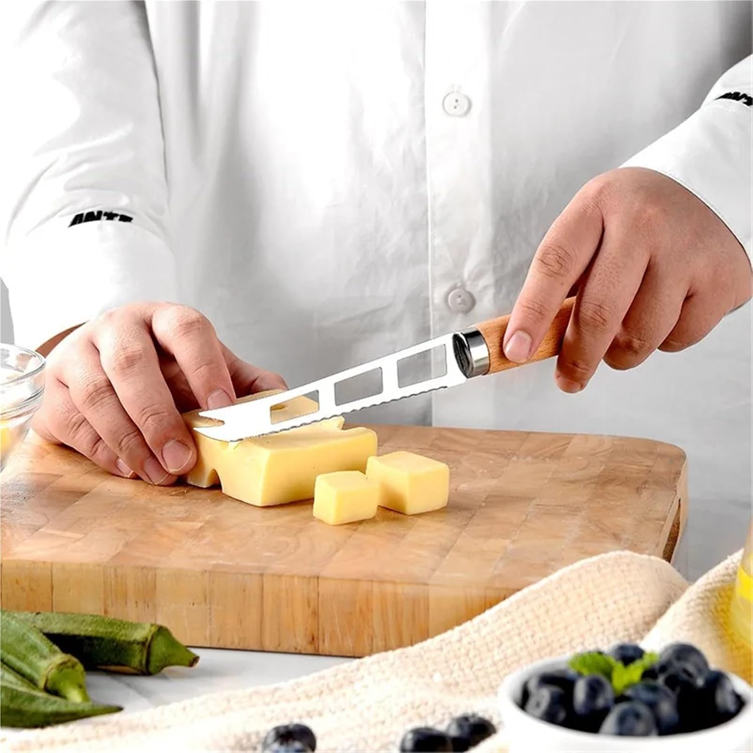 Cooking Utensils Set with Wooden Handle Can Opener Baking Tool Pizza Peeler Cheese Knife Kitchen Gadget