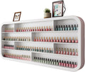 Hanging Wall Nail Polish Organizer, Floating Shelves for Salon Beauty and Manicure Shop, Wooden Nail Polish Display Rack Perfume Rack, White,C