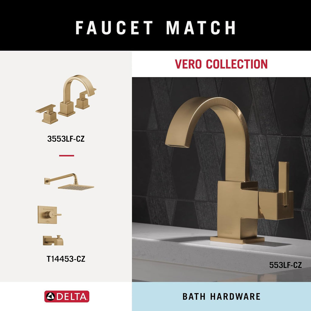 Delta Towel Rack | 24 Inch Champagne Bronze Towel Bar for Bathroom, Kitchen | Vero Accessories