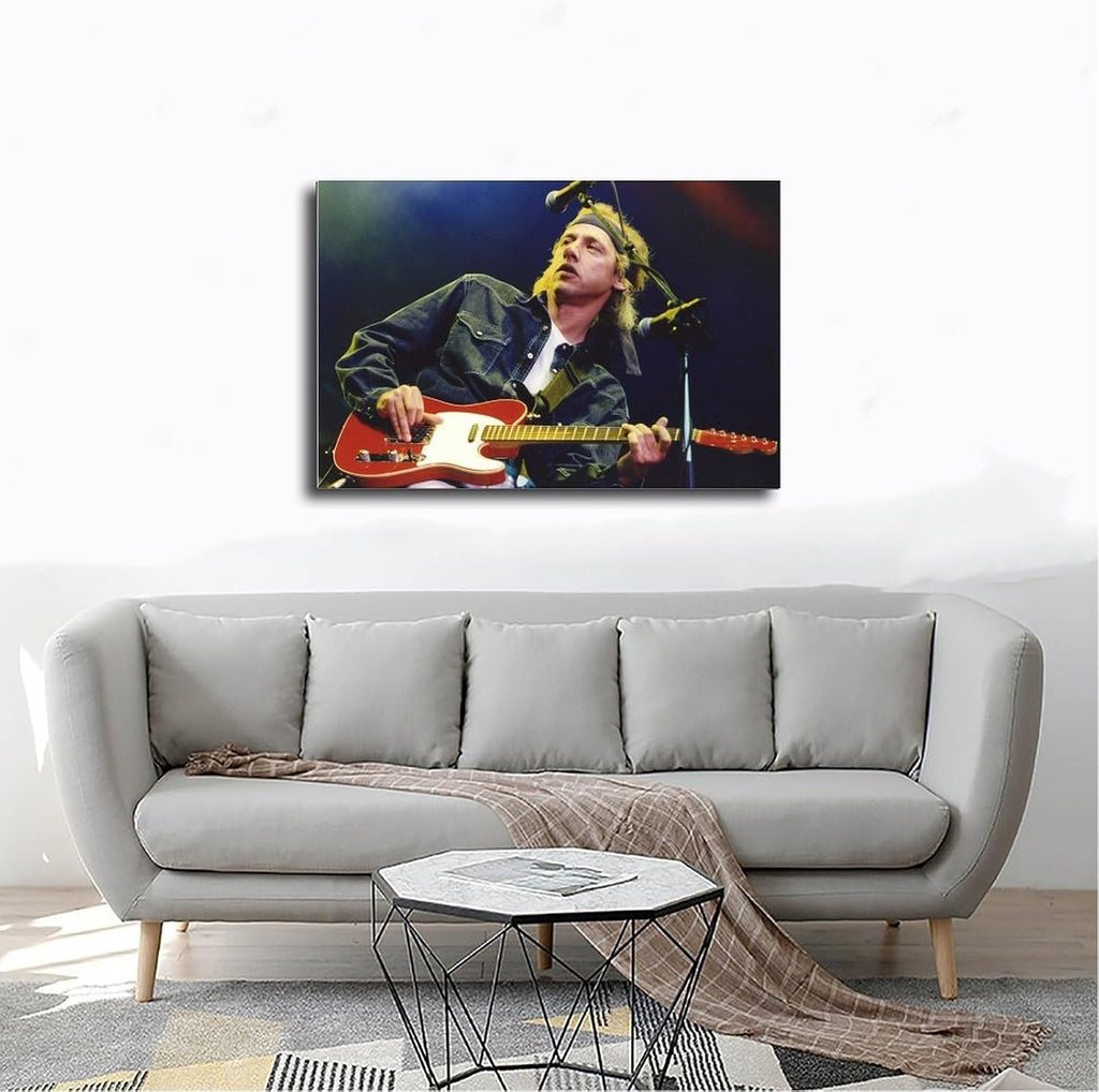 TONITOTA Mark_Knopfler Rock Scene Classic Canvas Wall Art | Retro Historical Black And White Photos | Home | School | Office Decor Poster | Frame 24x36inch