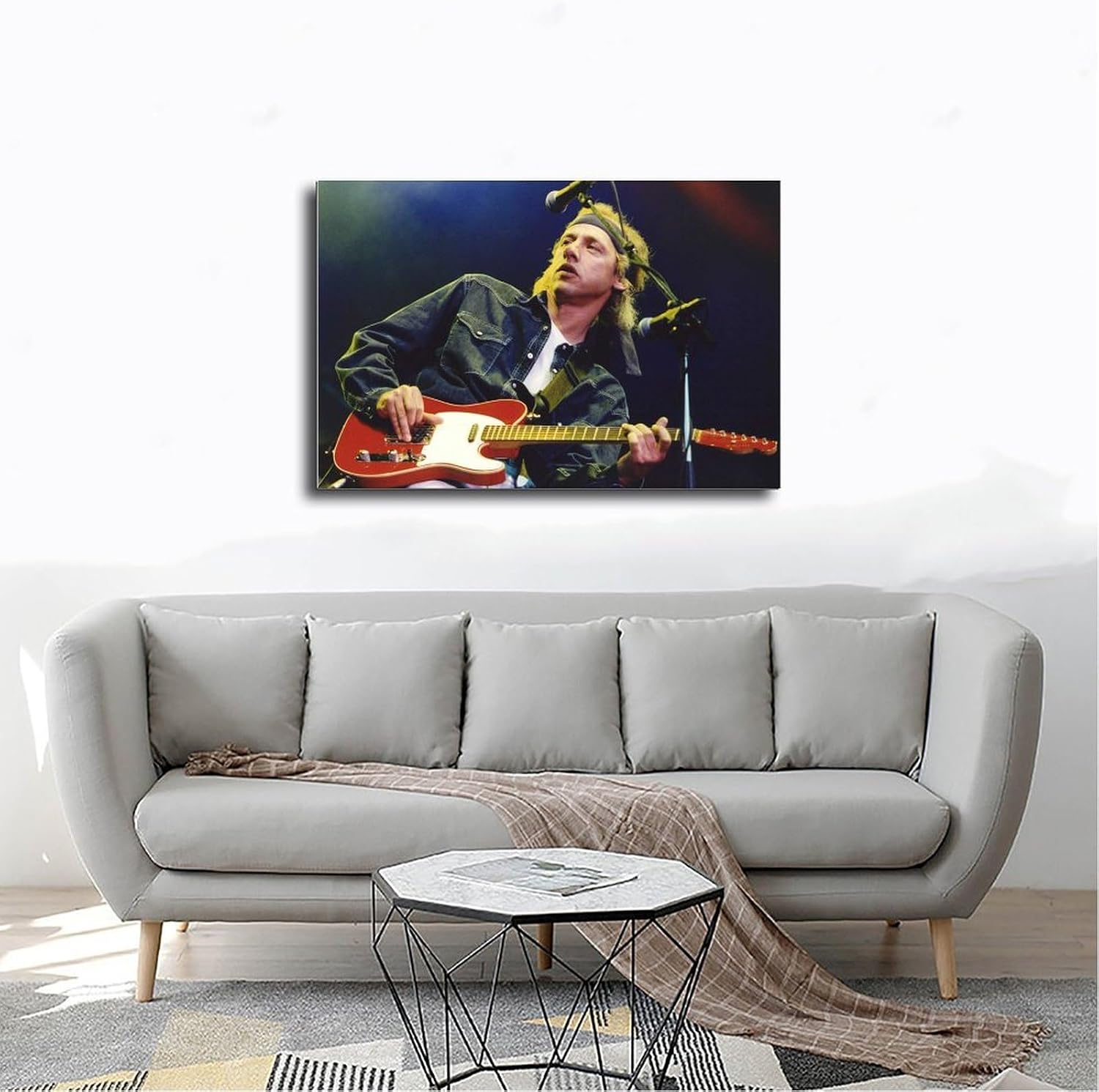 TONITOTA Mark_Knopfler Rock Scene Classic Canvas Wall Art | Retro Historical Black And White Photos | Home | School | Office Decor Poster | Frame 24x36inch
