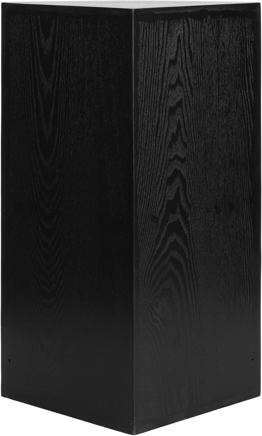 Kate and Laurel Elloree Modern Corner Shelf Cabinet for Storage and Display; 16 x 11 x 24; Black and Natural; Transitional Corner Storage for Use as Living Room Shelving or Bedroom Storage Design