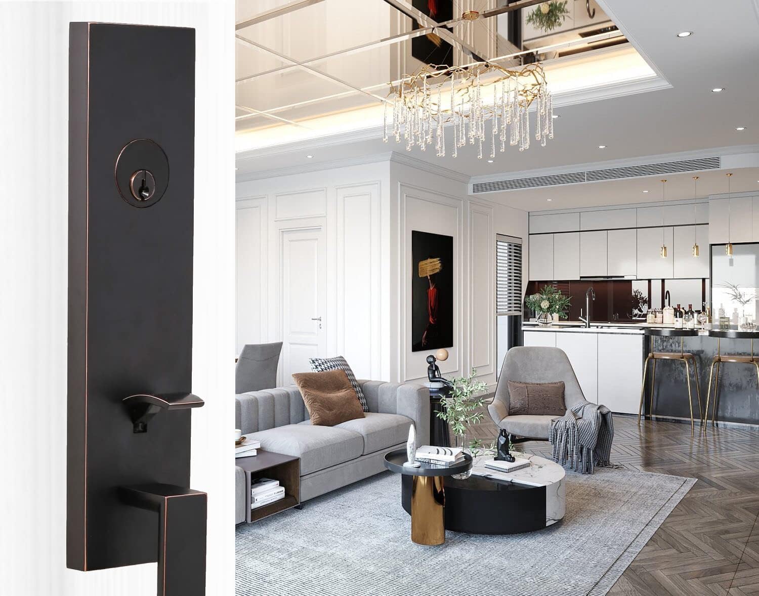 Weslock Leighton Entry Handle (Oil Rubbed Bronze)