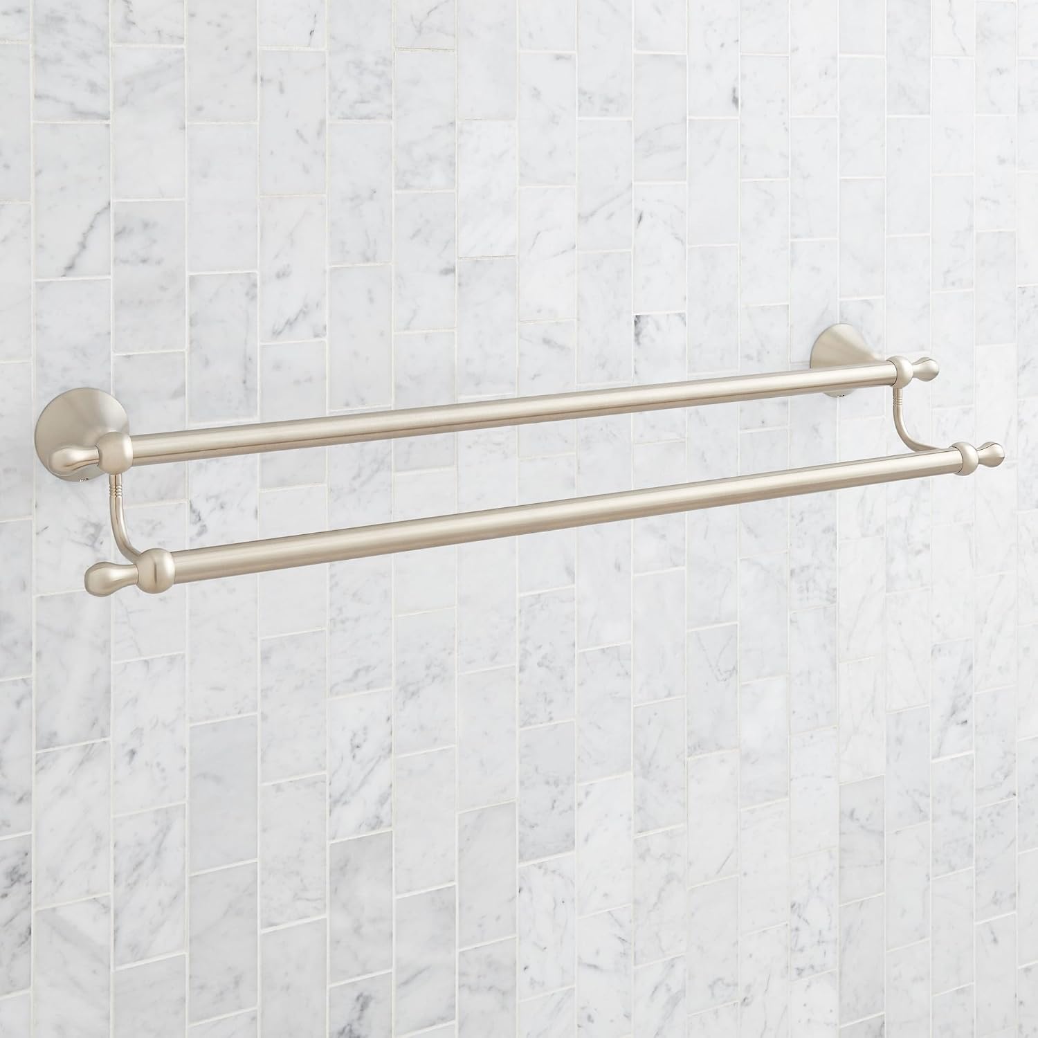 Signature Hardware 955107 Traditional 26-3/4' Towel Bar - Aged Brass