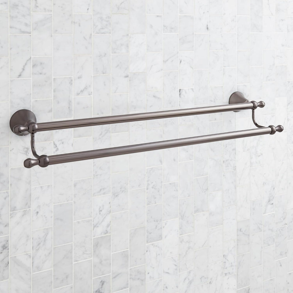 Signature Hardware 955107 Traditional 26-3/4' Towel Bar - Aged Brass