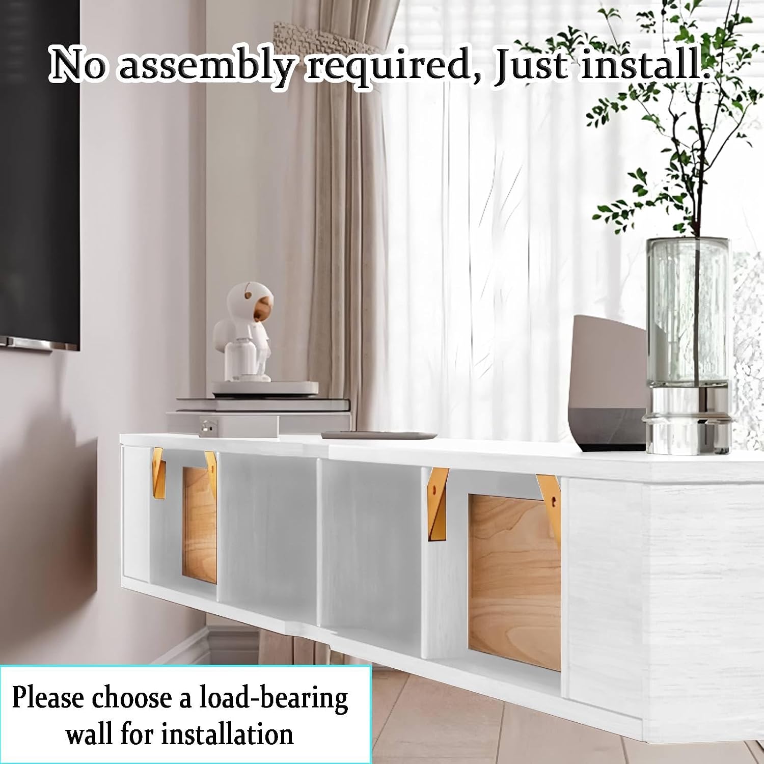 Floating TV Stand with Drawers for Bedroom,Solid Wood Living Room tv Stand,Suitable for Various scenarios Wall Shelf TV Cabinet White, 78.7'