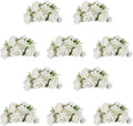 NUPTIO Flower Balls for Wedding Centerpieces - 10 Pcs 14.2 inch Diameter Fake Flower Ball Arrangement Bouquet Party Centerpieces for Tables - White Rose Bouquet Centerpiece Flowers for Wedding Table