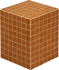 JONATHAN Y END2000C Callista 18' Modern Bohemian Ceramic Tiled Rectangle End Table, Side Table, Accent Table for Living Room, Bedroom, Dark Orange/Light Orange