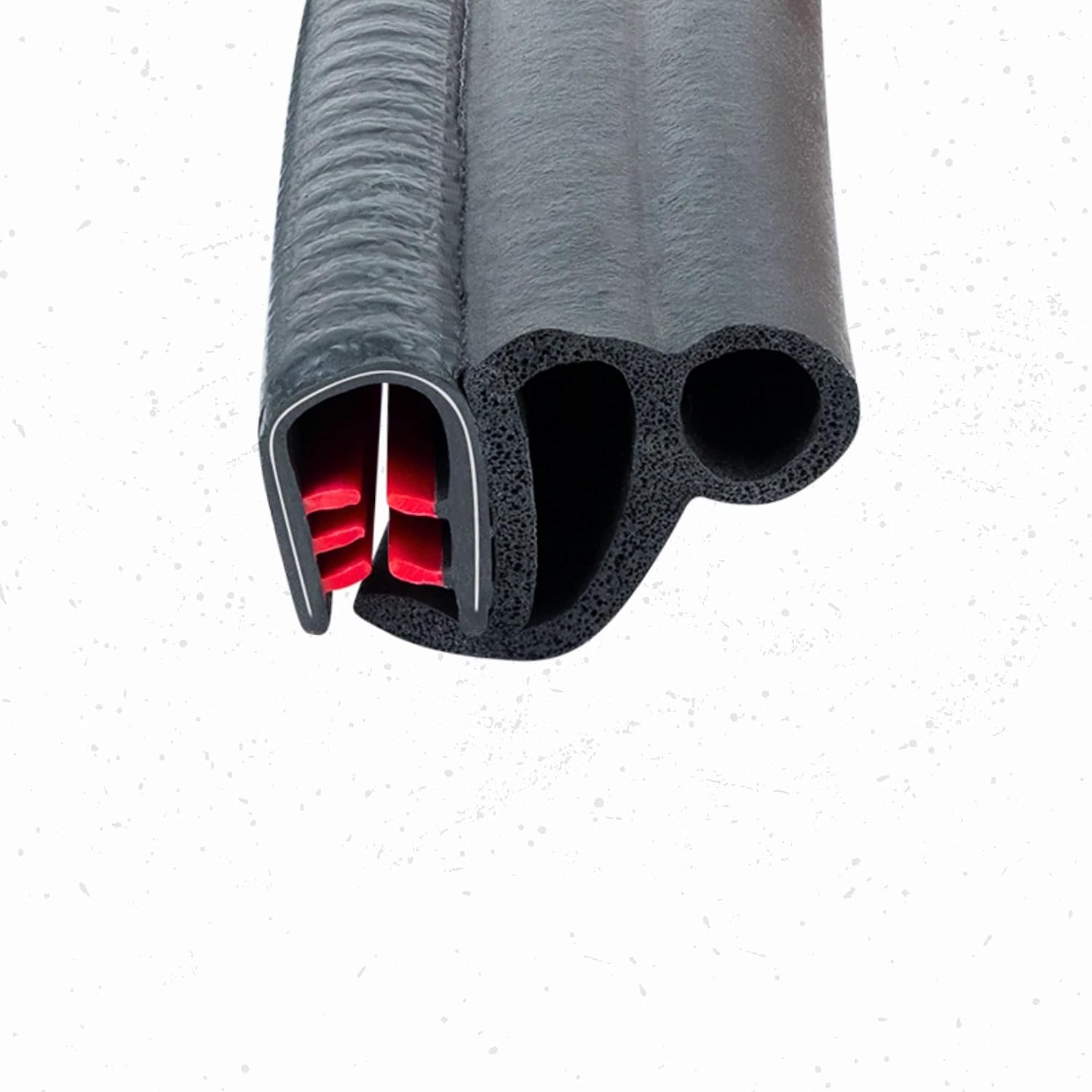 Black Door Rubber Seal Large Grip Range 61/64' Bulb Height x 17/64 Grip Range x 43/64' U Height (50 Feet)