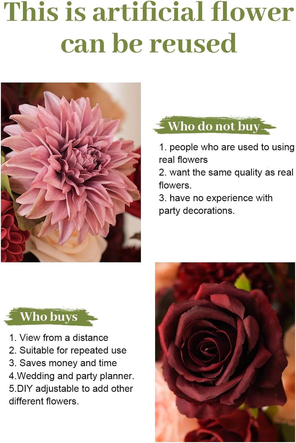 2pcs 19inch Burgundy Wine Red Free Standing Flowers Ball Bouquet Artificial Rose Arrangements Balls for Wedding Centerpieces Tables Chair Aisle Runner Flowers Decorations