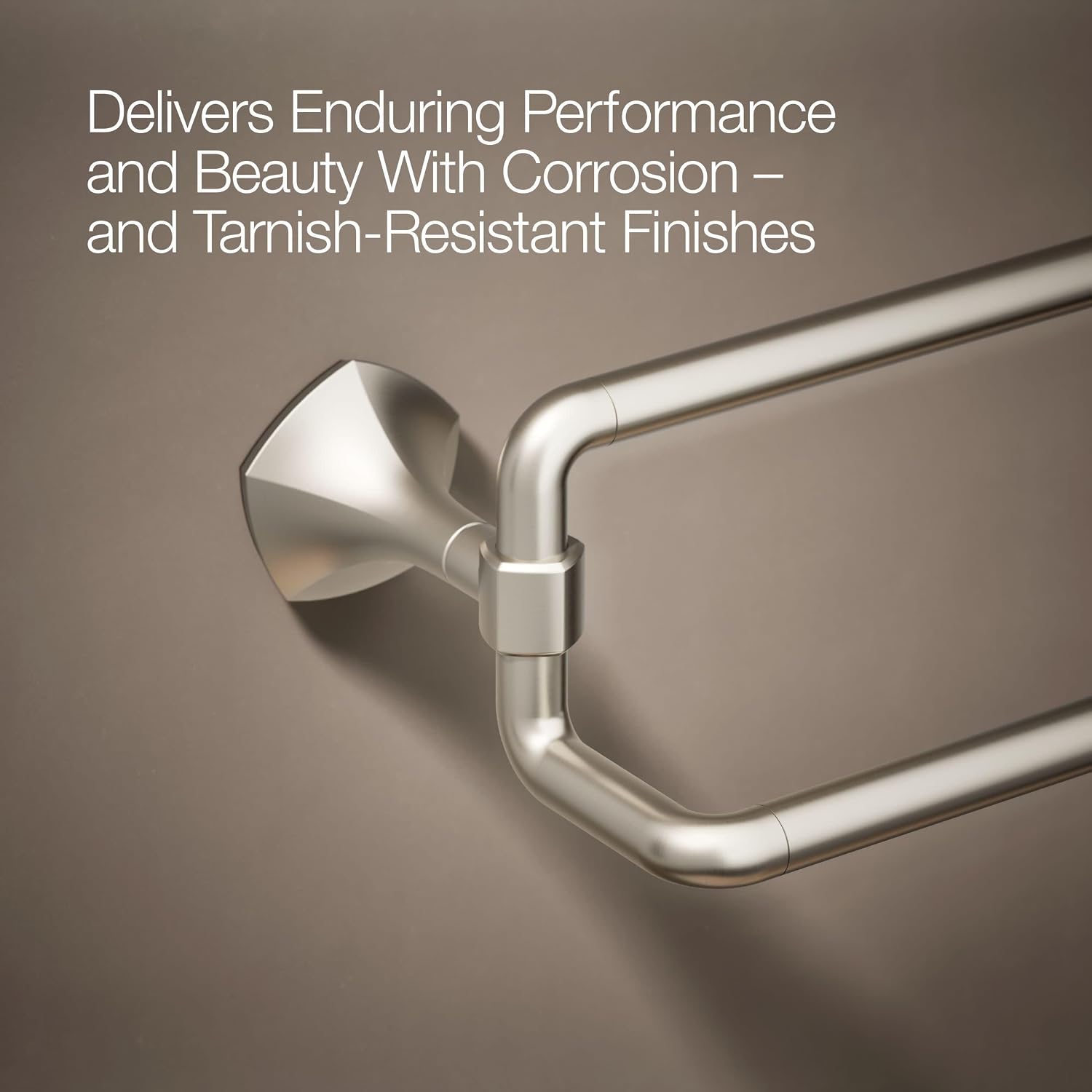 Kohler 27062-BN Occasion® 24' Double Towel bar, Vibrant Brushed Nickel