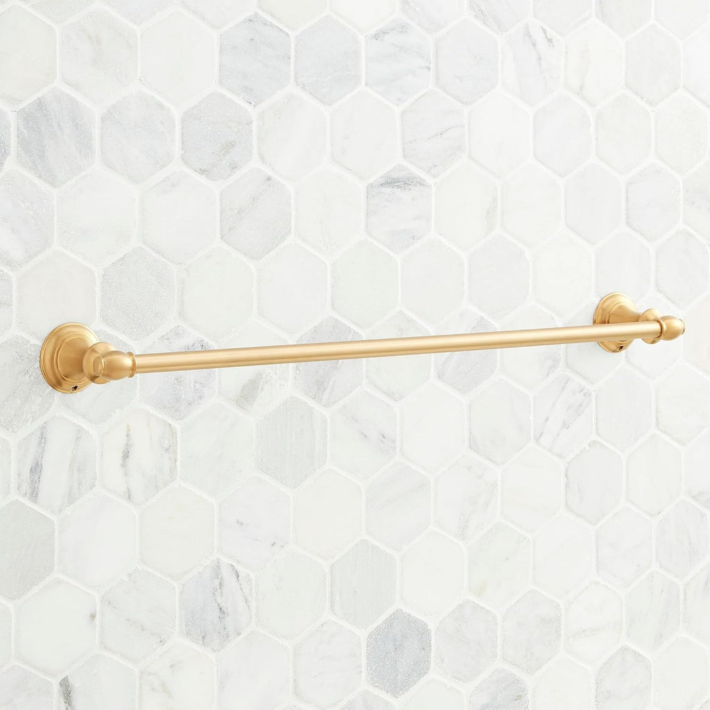 Signature Hardware 948233-18 Beasley 18' Towel Bar - Aged Brass