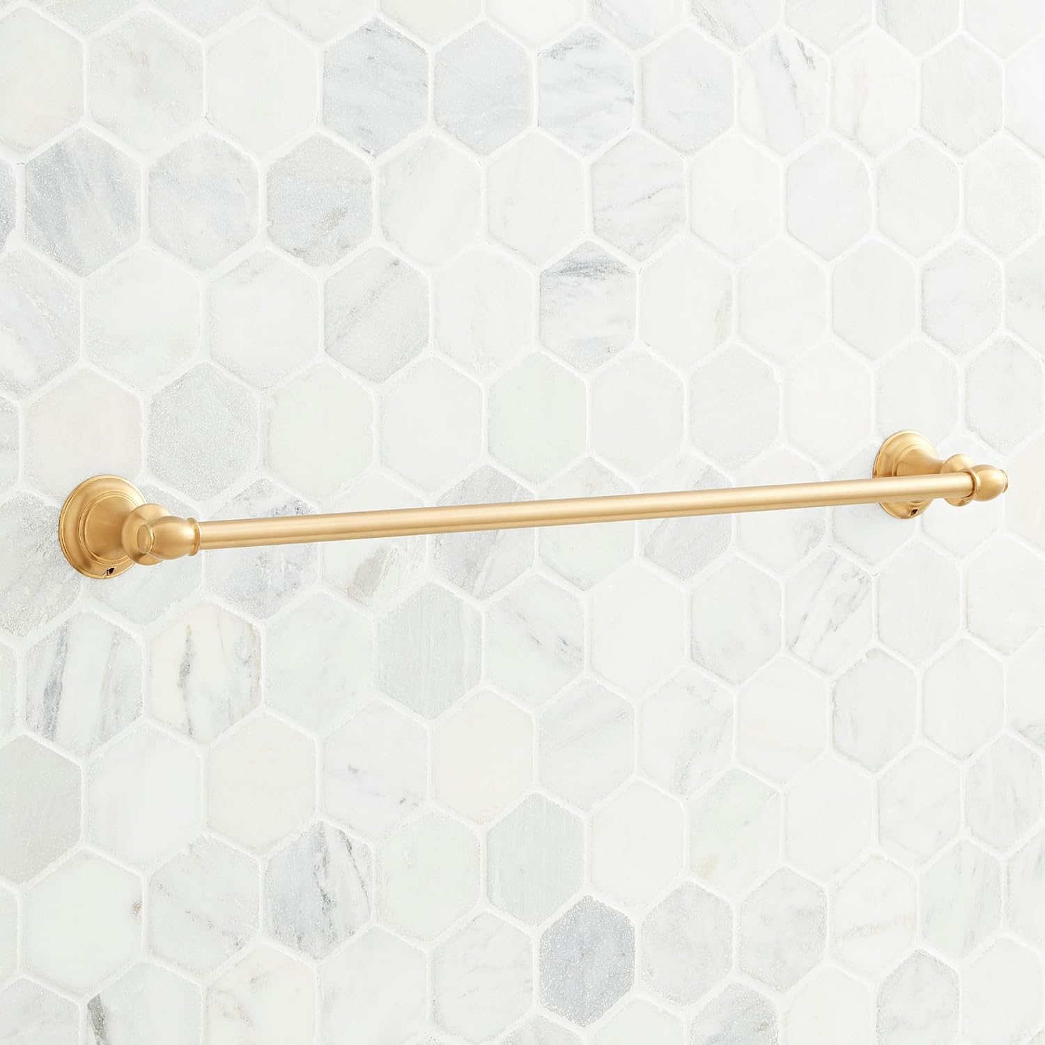 Signature Hardware 948233-18 Beasley 18' Towel Bar - Aged Brass