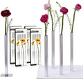 PELEG DESIGN Magnetic Bud Vase Set (Silver) - Unique Home Decor Gift & Modern Table Centerpiece - 20 Aluminum Single Stem Vases - 9.4' Tall Gravity Defying Decor