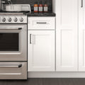 Furinno Shaker Drawer Base Kitchen Cabinet with 1-Door, Ready to Assemble, 24 D x 15 W x 34.5 H, White