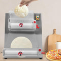Pizza Press Dough Roller Sheeter,4-12' Commercial Electric Automatic Pizza Making Rolling Machine,Adjustable Thickness Heavy Duty Pasta Maker for Various Types of Dough (370W)