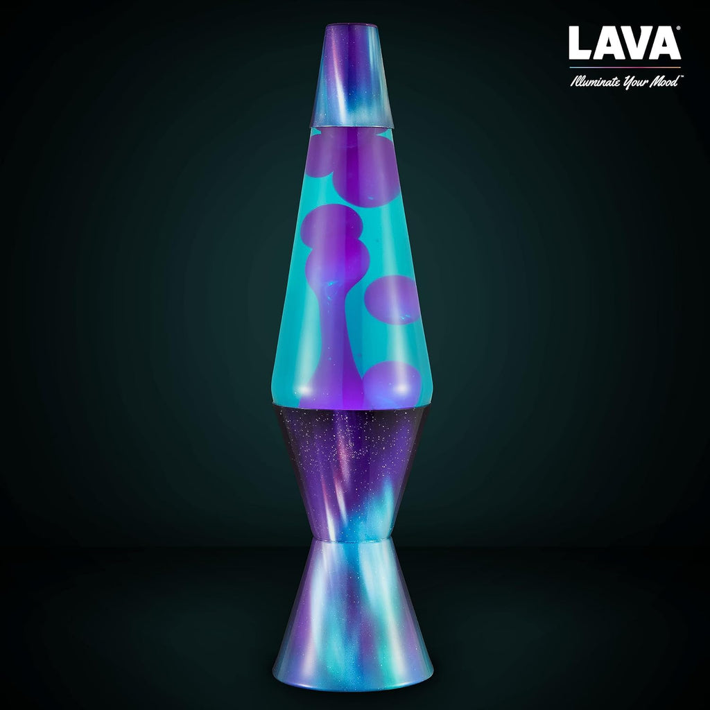 Lava The Original Lamp - 14.5' Aurora Borealis – Classic Liquid Motion Lamp - Purple Wax and Blue Liquid - Item #2047 (Amazon Exclusive),(Pack of 4)