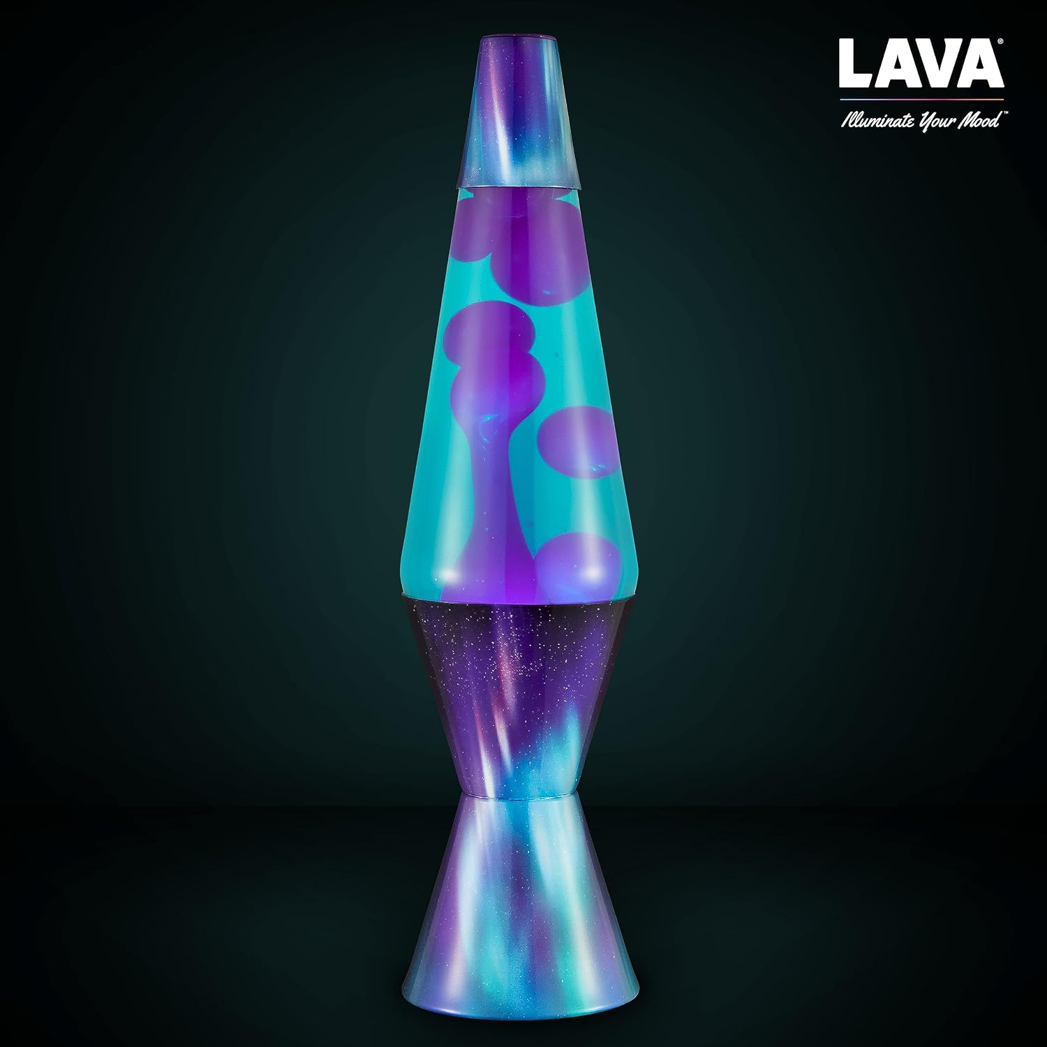 Lava The Original Lamp - 14.5' Aurora Borealis – Classic Liquid Motion Lamp - Purple Wax and Blue Liquid - Item #2047 (Amazon Exclusive),(Pack of 4)