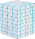 JONATHAN Y END2000E Callista 18' Modern Bohemian Ceramic Tiled Rectangle End Table, Side Table, Accent Table for Living Room, Bedroom, White/Neon Blue