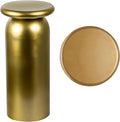 JONATHAN Y END1008B Miles 22.75' Mid-Century Modern Metal Sleek Cylinder Drink Table, Gold for Living Room, Bedroom, Office, Bathroom