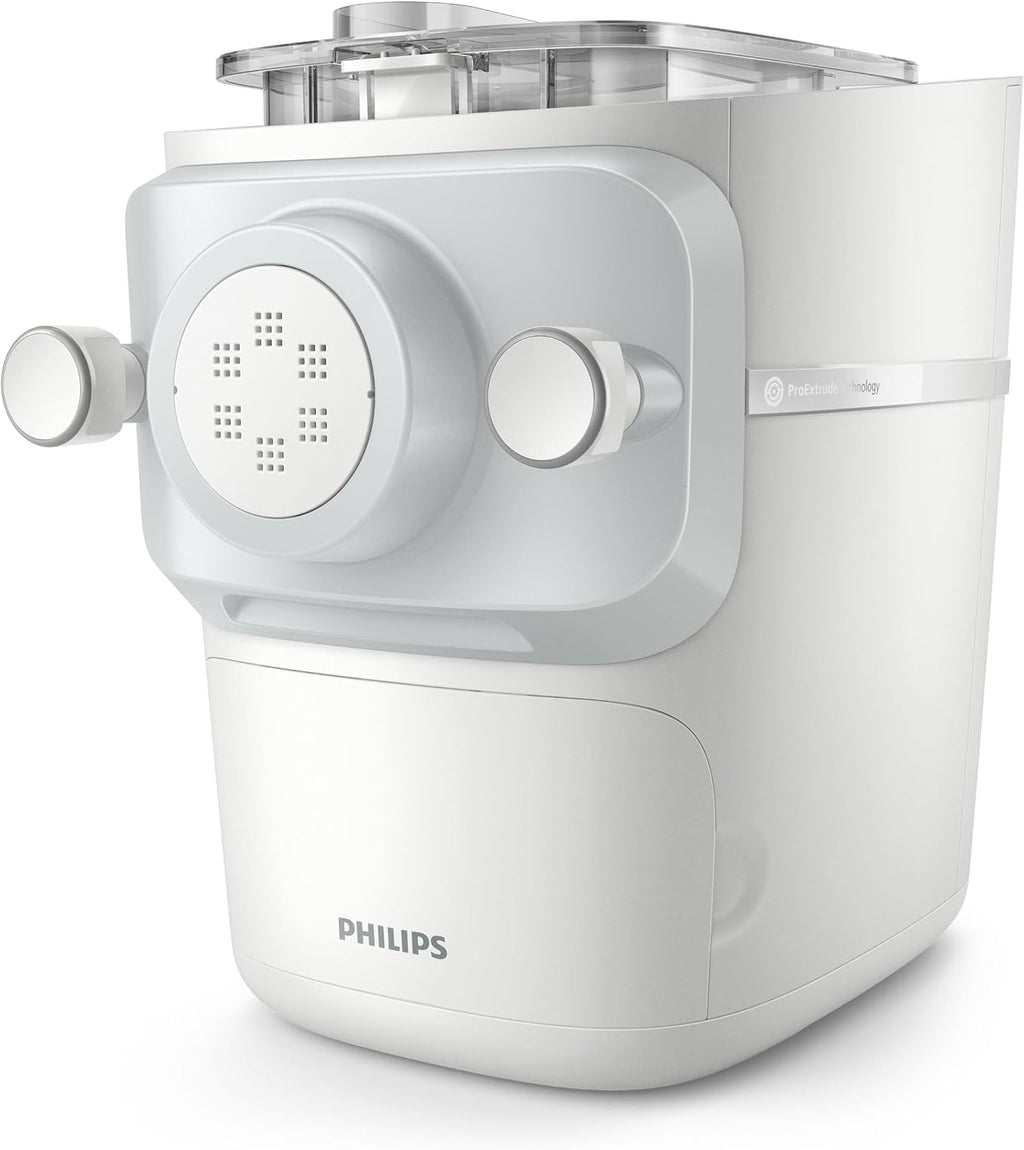 Philips 7000 Series Pasta Maker, ProExtrude Technology 150W, 8 discs, Perfect Mixing Technology, Prepare up to 8 Portions, HomeID App, White, (HR2660/03)