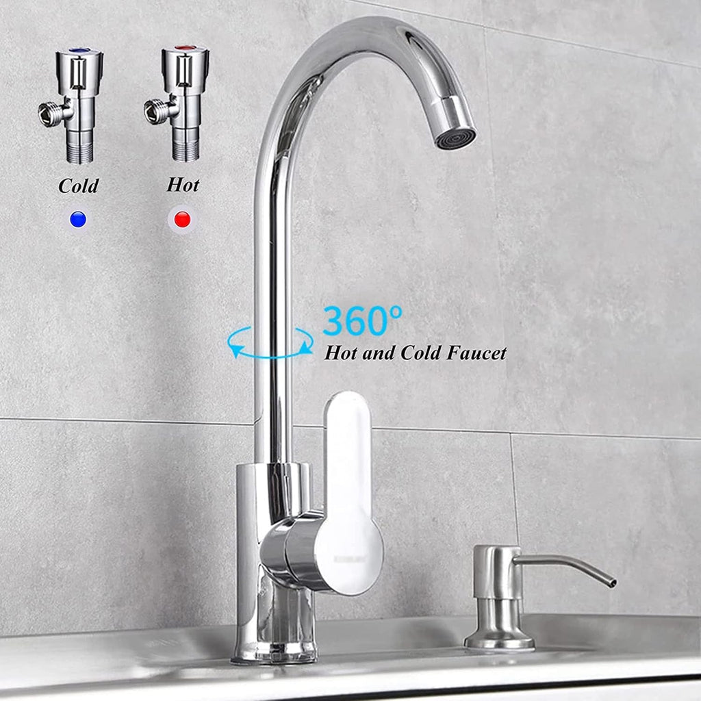 Freestanding Kitchen Sink Commercial 304 Stainless Steel Single Bowl Sink with Storage Shelves Restaurant Bar Sink Utility Washing Hand Basin 28x18.5x29.5inch
