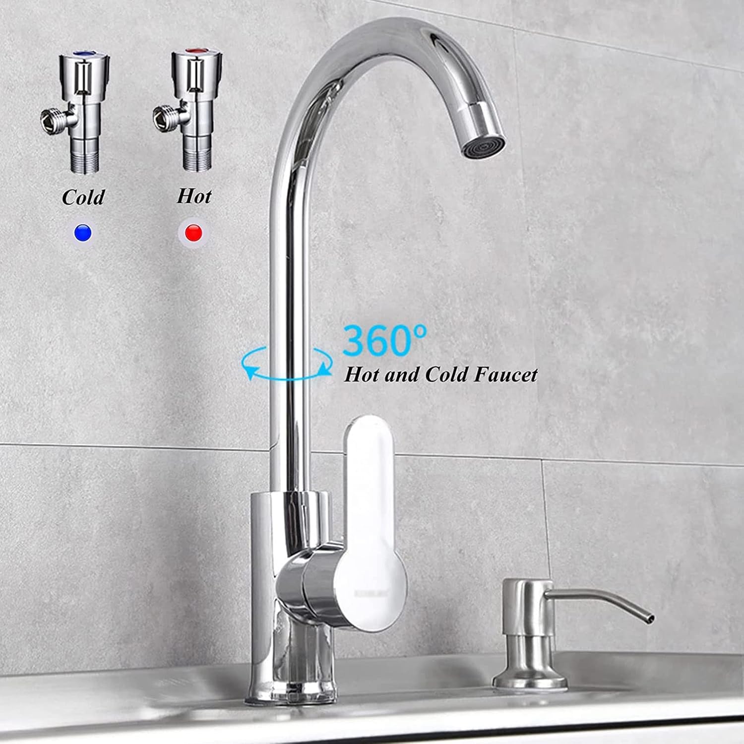 Free-Standing Single Bowl Sink Commercial Restaurant Bar Sink 304 Stainless Steel Sink for Prep Utility Washing Hand Basin Laundry Outdoor Protable