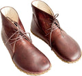 Handmade Leather Grounding Shoes with Copper Rivets | Wide Toe Box Boot | Natural Leather Barefoot Boot | Bitter Brown