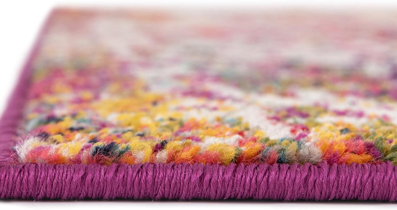 Rugs.com Arlington Collection Rug – 10 Ft Runner Multi Medium-Pile Rug Perfect for Hallways, Entryways