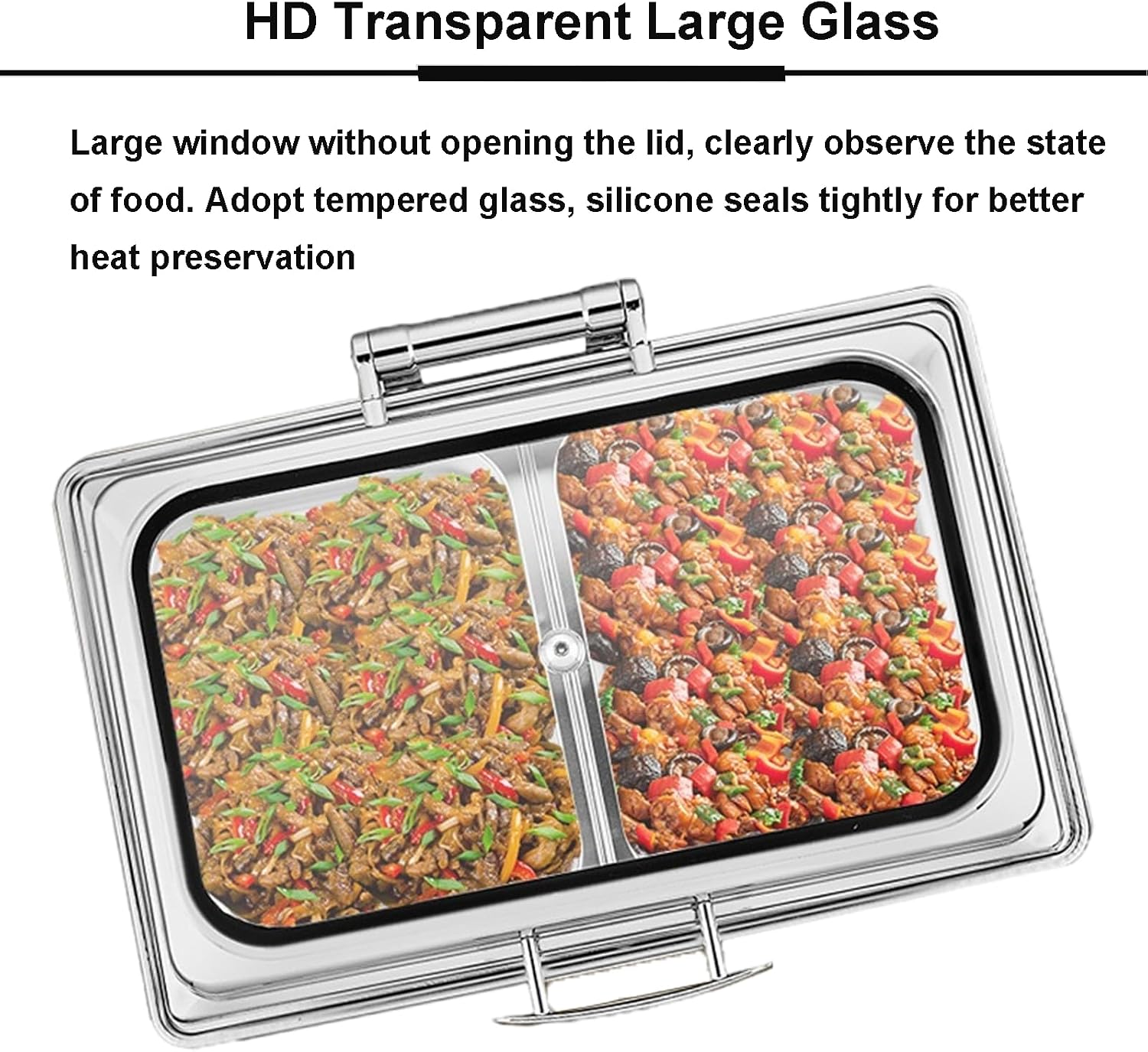 13.5L Electric Chafing Dish - 1/2/3-Grids, Buffet Servers Warmers for A Variety of Dishes, Large Capacity Warming Tray, Removable Design for Easier Cleaning and Maintenan,Grid