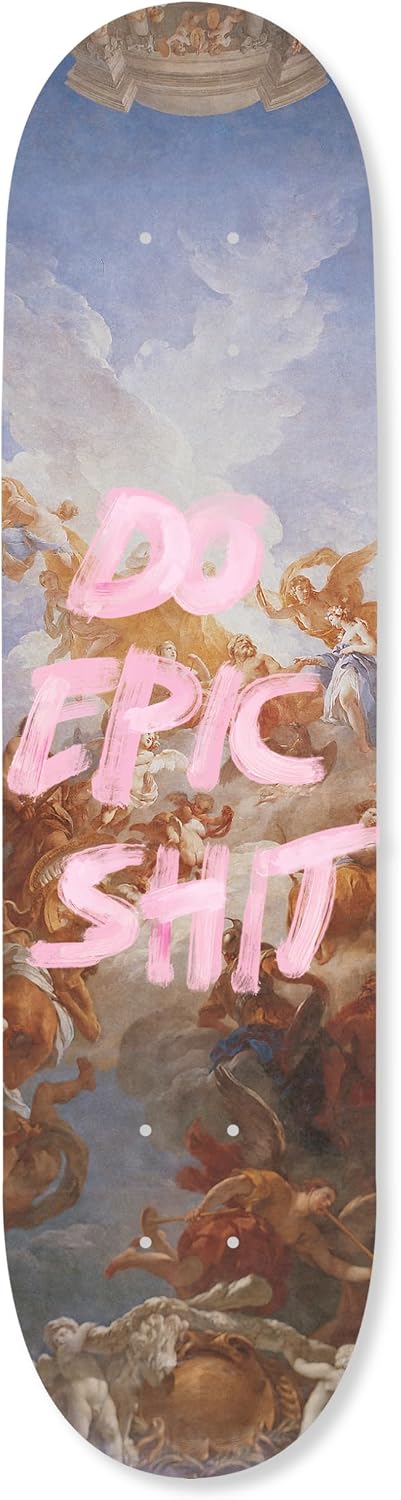 Modern Typography Acrylic Wall Art Die-Cut Easy-to-Hang, 1 Panel 8' x 32', Do Epic Skateboard