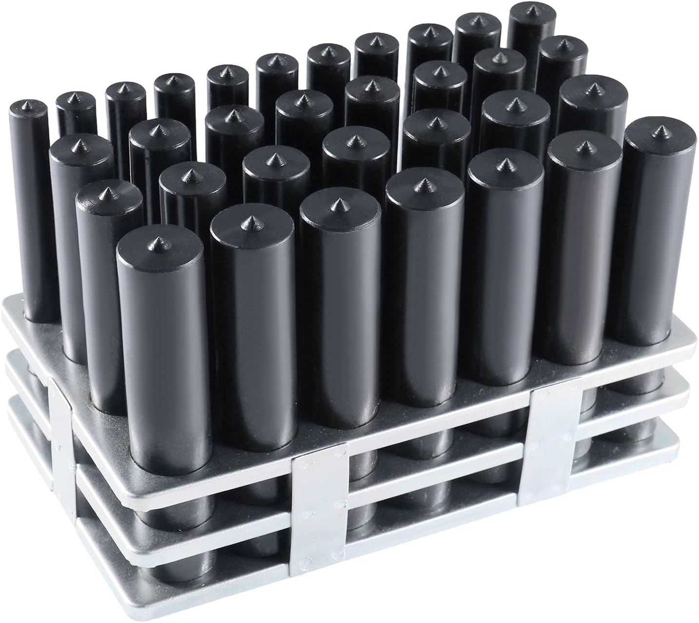 Accusize Industrial Tools Transfer Punch, 1/2'-1' x 64ths, 0250-0033 | 4-7/8' 33pc Transfer Punch Set