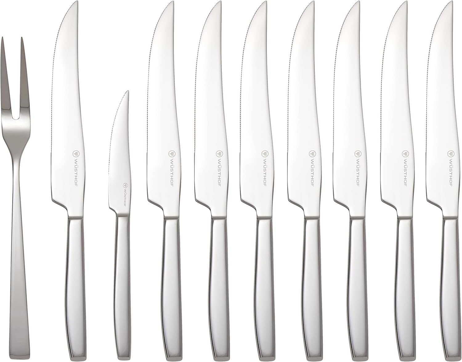Wüsthof 10-Piece Stainless Steak and Carving Knife Set, Olivewood