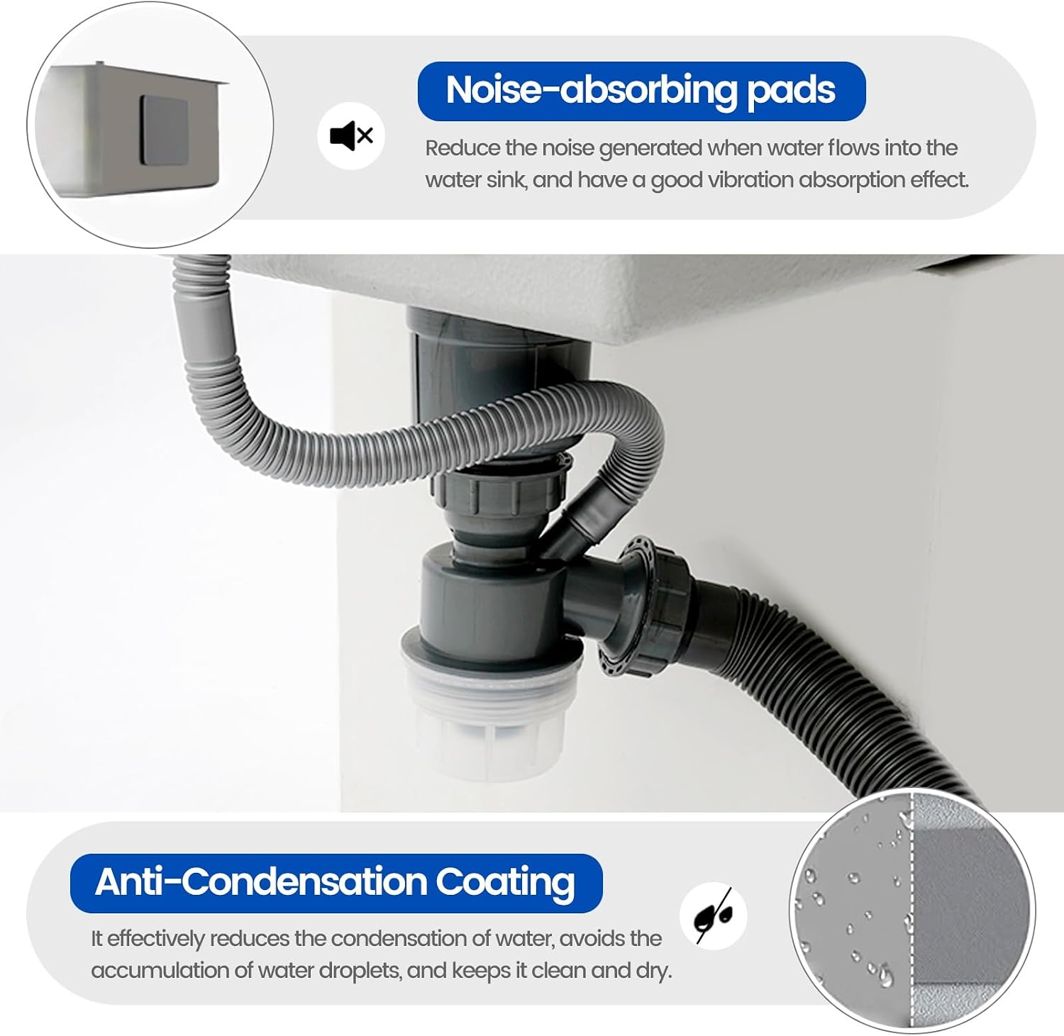 Large Kitchen Sink, With Drain Kits, 304 Stainless Steel, Heavy Duty Kitchen Bar Sink, Single Bowl Sink, For Drop In, Undermount(B,85x50x22cm)