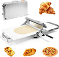 Foldable Dough Sheeter, Dough Laminator, Manual Dough Roller Machine with Adjustable Thickness, Stainless Steel Body, Food-Grade PE Panel,for Croissant, Pizza,Pasta,Eggs Tart,Space-Saving Kitchen Tool