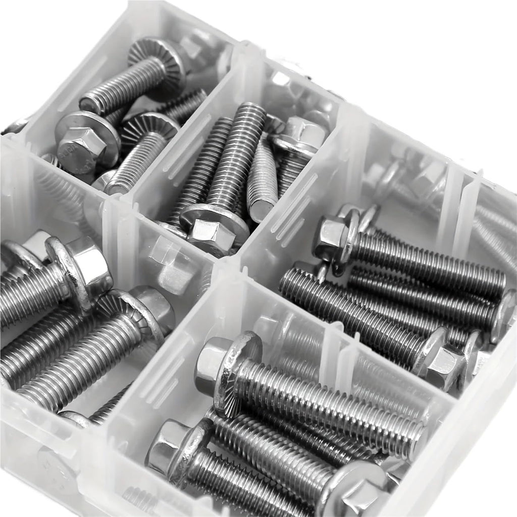 Set Screw Assortment Kit 240PCS Metric Flanged Bolts and Nuts Kit for Homeowners,DIYers,Mechanics,Industrial Workers