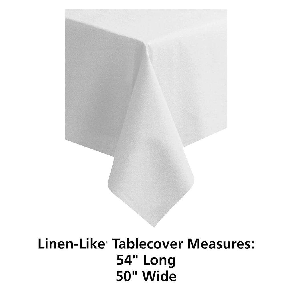 Hoffmaster 210401 Linen-Like Folded Tablecover, 54' Length x 50' Width, White (Case of 48)