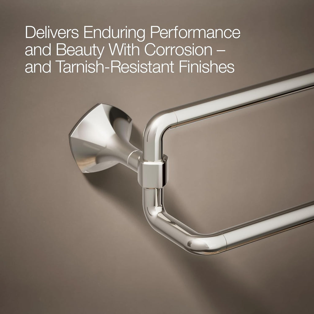 Kohler 27062-SN Occasion® 24' Double Towel bar, Vibrant Polished Nickel