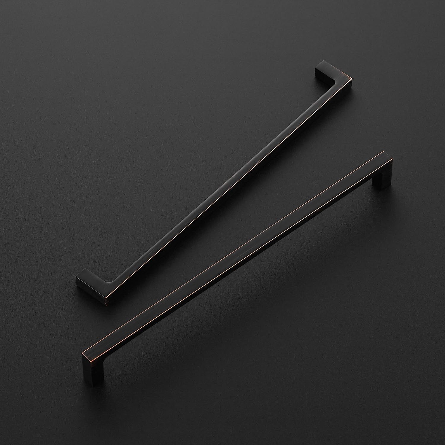 Ravinte 25-Pack 10-Inch Solid Square Cabinet Pulls - Oil-Rubbed Bronze Handles for Kitchen Cabinets & Drawers