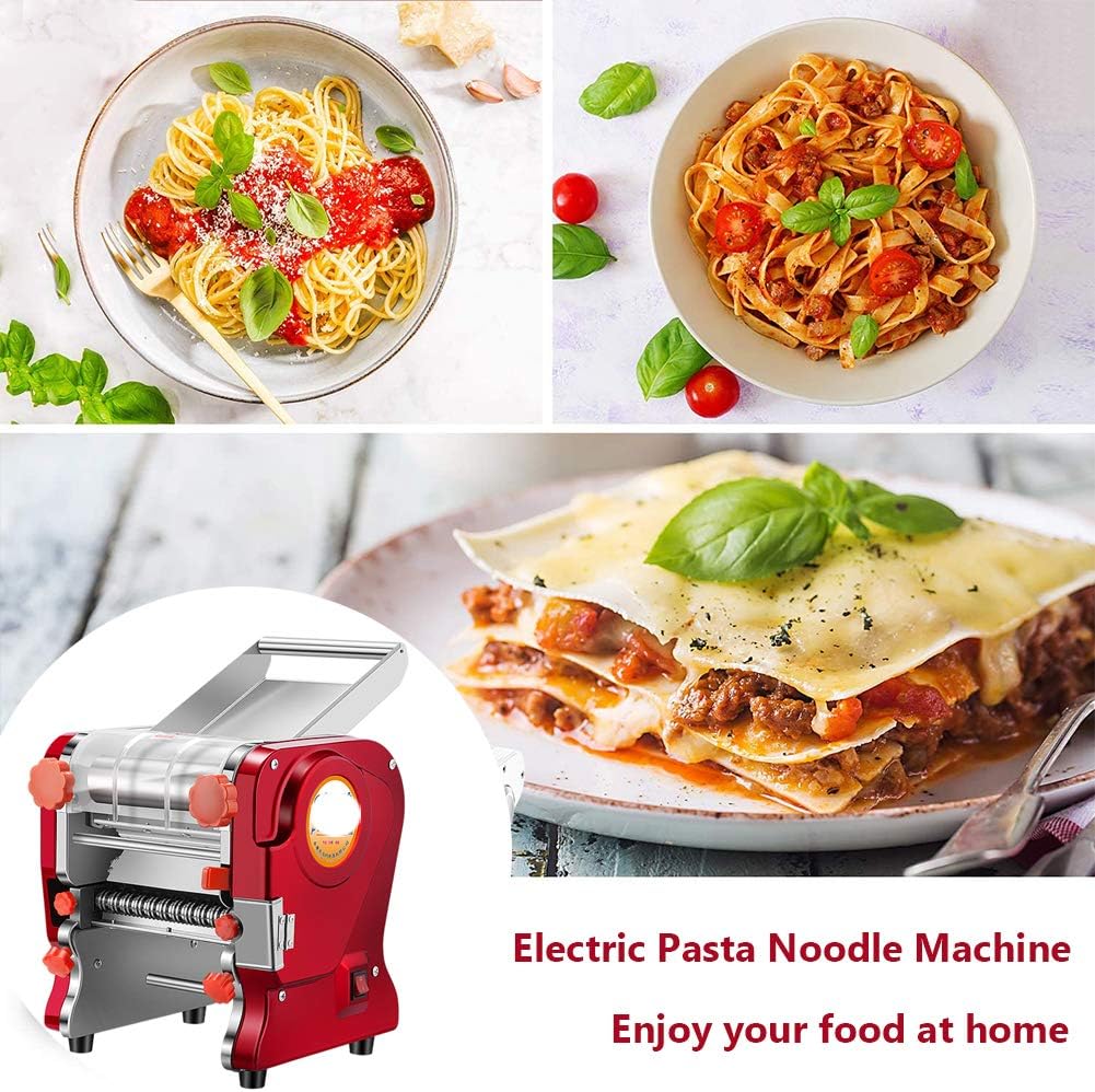 Commercial Electric Pasta Maker 3 IN1 Dough Spaghetti Roller Pressing Machine 3 mm / 9 mm Noodle Cutter for Restaurant Use