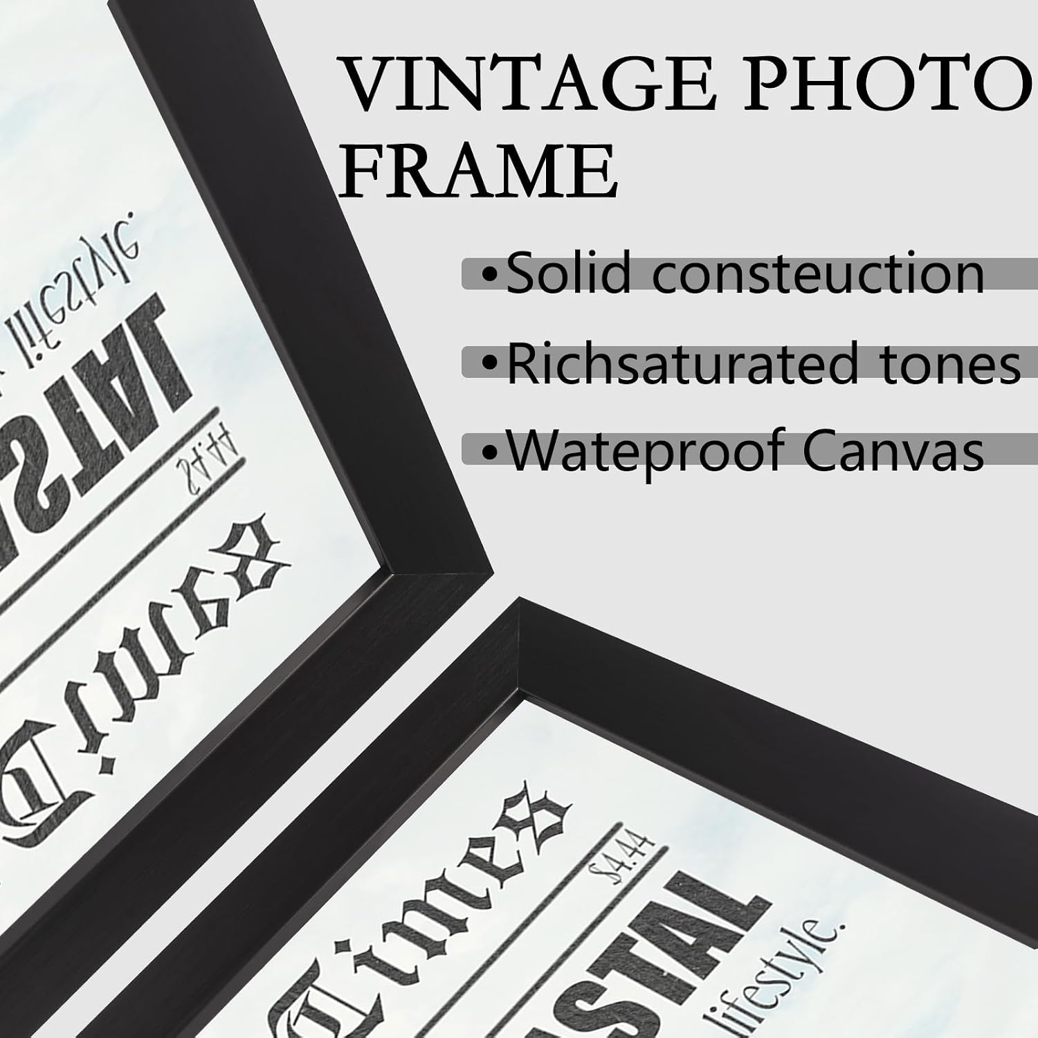 Black Framed Flat Vintage Cowgirls Go Coastal Newspaper Poster Horse Rocks And Coastal Grass Canvas Wall Art Shoreline Prints Painting For Home Bedroom Dorm Wall Decor 24x36in Black Framed Flat