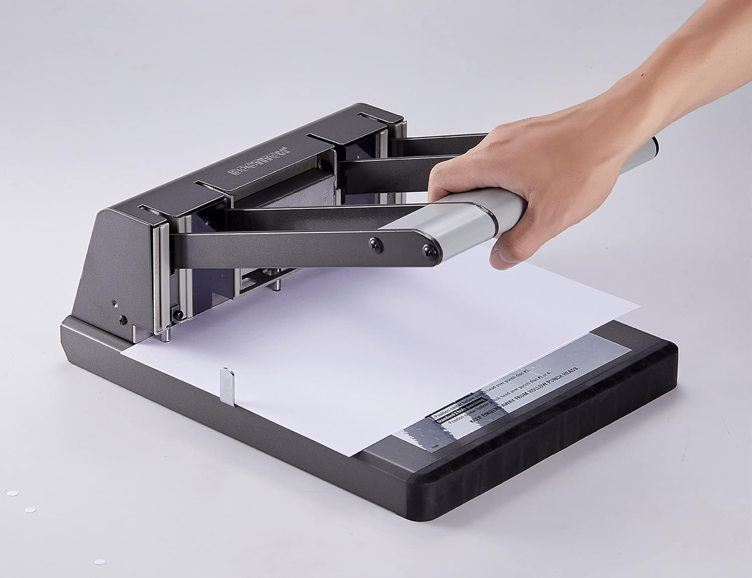 Bostitch 03200 Xtreme Duty 2-3 Hole Punch, 160-Sheet Capacity, Black/Silver