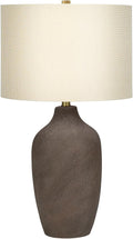 Monarch Specialties I 9709 LightingTable Lamp, Grey Ceramic, Beige Shade, Contemporary